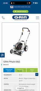 GRIN PM46A B&S, Tuin en Terras, Grasmaaiers, Ophalen, Cirkelmaaier, Grin, Zo goed als nieuw