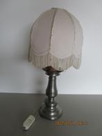 tinnen tafellamp, Ophalen of Verzenden, Gebruikt, Stof, 50 tot 75 cm