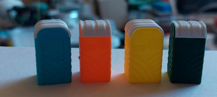 H0LK 0510 MOBIELE TOILETTEN ALS LADING OF SCENERY 1/87, Hobby en Vrije tijd, Modeltreinen | H0, Nieuw, Overige typen, Gelijkstroom of Wisselstroom