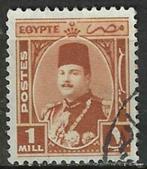 Egypte 1944/1946 - Yvert 223 - Koning Farouk (ST), Timbres & Monnaies, Timbres | Afrique, Égypte, Affranchi, Envoi