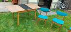 Vintage tafel en stoelen, Tuin en Terras, Ophalen of Verzenden, Zo goed als nieuw