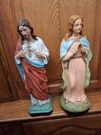 Heilig Hartbeeld en Mariabeeld samen, Antiek en Kunst, Antiek | Religieuze voorwerpen, Ophalen of Verzenden