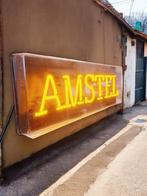 Pracht & redelijke zeldzame gele neon reclame Amstel bier🍺, Enlèvement, Utilisé, Table lumineuse ou lampe (néon)