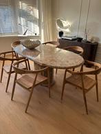 Prachtige marmeren Calacatta viola/brecchia pernice eettafel, Ophalen