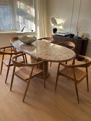 Prachtige marmeren Calacatta viola/brecchia pernice eettafel beschikbaar voor biedingen