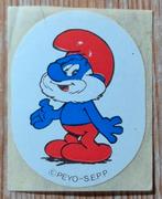 De Smurfen oude sticker Grote Smurf Peyo Les Schtroumpfs, Verzamelen, Ophalen of Verzenden, Smurfen, Zo goed als nieuw, Plaatje, Poster of Sticker