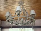 Landelijke luster, Huis en Inrichting, Lampen | Kroonluchters, Ophalen, Zo goed als nieuw, Metaal, Landelijk