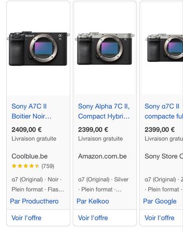 Camera / Sony A7C ll / ILCE-7cm2 beschikbaar voor biedingen