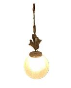 Franse Art Deco Hanglamp (Muller Frères), Ophalen, Zo goed als nieuw, Glas, 75 cm of meer