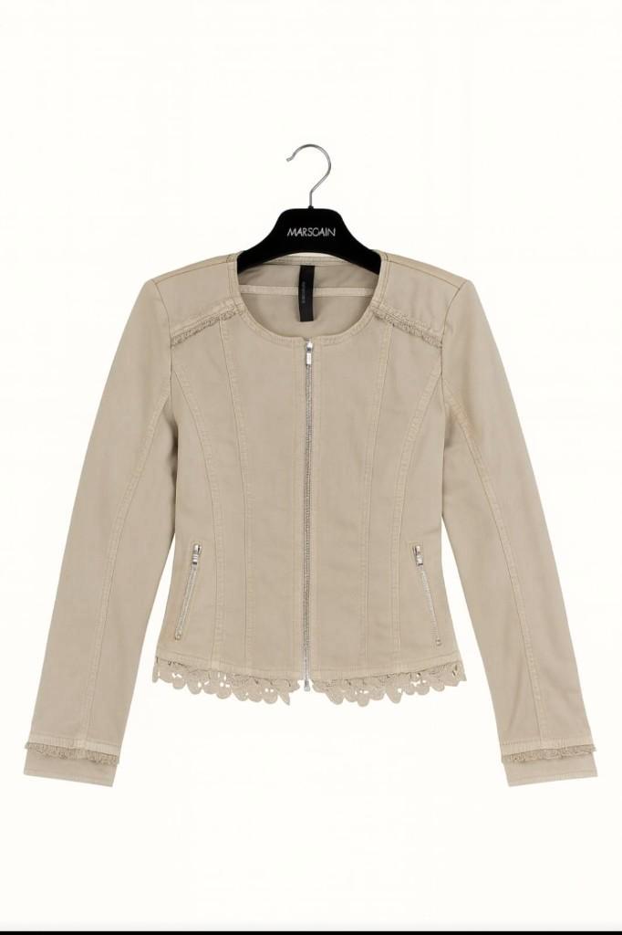 Marc Cain jasje maat N1 (34/36), Kleding | Dames, Jasjes, Kostuums en Pakken, Gedragen, Jasje, Maat 34 (XS) of kleiner, Beige