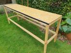Toog voor buiten - hoge tafels, Ophalen, Zo goed als nieuw, Rechthoekig, Hout