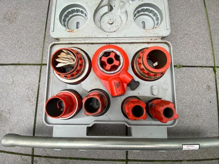 straalkoppen zandstralen luchtgommen - Ridgid snijkoppen, Doe-het-zelf en Bouw, Gereedschap | Overige machines, Gebruikt, Ophalen of Verzenden
