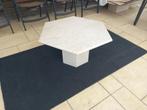Prachtige travertin salontafel 6-hoek van 80 cm, Antiek en Kunst, Ophalen of Verzenden