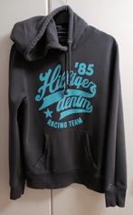 Donkergrijze sweater met print van Hilfiger denim, M, Enlèvement ou Envoi, Comme neuf