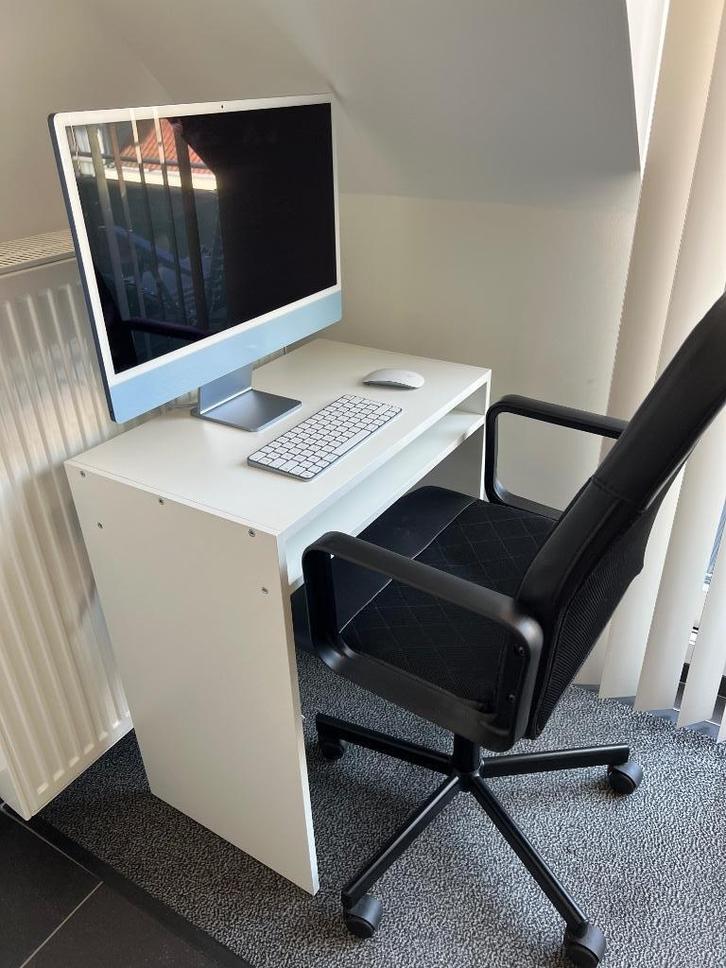 Bureau (klein) Ikea Torald wit, 65 x 40 cm, Huis en Inrichting, Bureaus, Gebruikt, Bureau, Ophalen