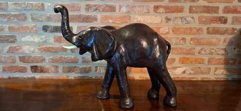 Oude lederen olifant xl 50cm, Antiek en Kunst, Curiosa en Brocante, Ophalen of Verzenden