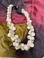 mooie halsketting met bollen DIDI, Bijoux, Sacs & Beauté, Colliers, Neuf, Enlèvement ou Envoi, Beige, Autres matériaux