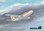 VLIEGTUIG  AIRBUS  A 300 B  (  Iberia ), Collections, Cartes postales | Thème, Envoi, Non affranchie, Autres thèmes
