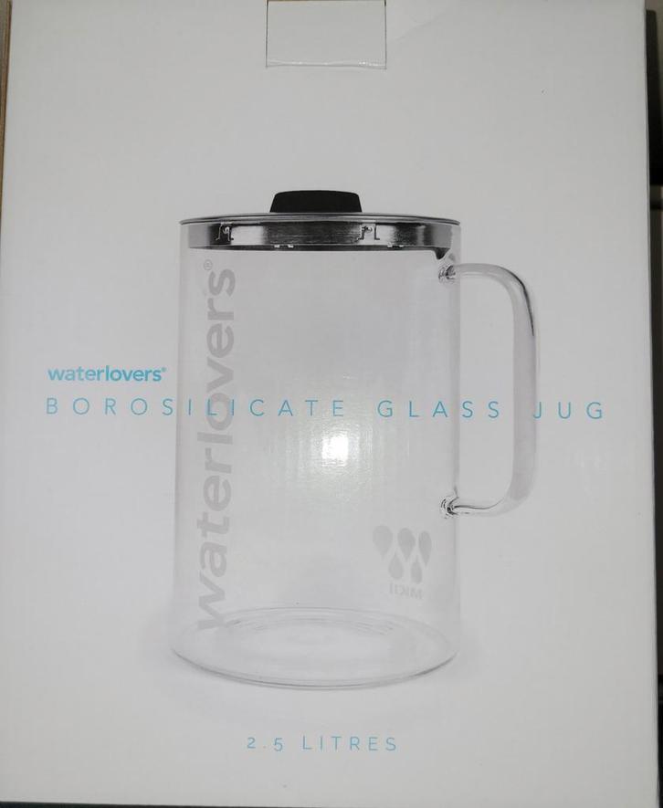 Carafe filtrante avec charbon – 2 litres | Waterlovers (NEUF, Sport en Fitness, Drinkbussen, Ophalen