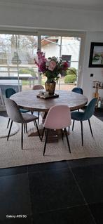 Tafel met stoelen, Huis en Inrichting, Tafels | Eettafels, Ophalen, Zo goed als nieuw, Vijf personen of meer, 100 tot 150 cm