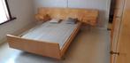 lit double vintage avec tables de chevet intégrées, 160 cm, Deux personnes, Bois, Enlèvement