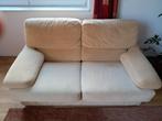 2 canapés/sofas/fauteuils alcantara beige: 3+2p, Ophalen, Gebruikt, Overige maten, Rechte bank