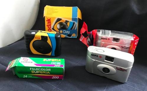 Wegwerp Camera 4 stuks Kodak Afga + 1 filmrol Fuji😎💑🎁👌, Verzamelen, Foto-apparatuur en Filmapparatuur, Fototoestel, 1980 tot heden