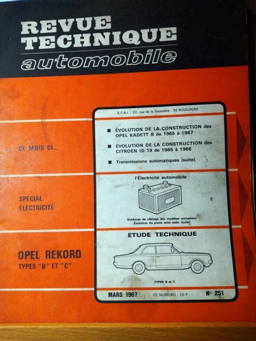 RTA - Opel Rekord - Opel Kadett - Citroën ID 19 - n° 251, Autos : Divers, Modes d'emploi & Notices d'utilisation, Enlèvement ou Envoi