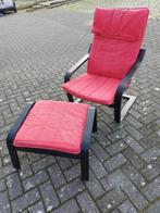 2 fauteuils en poef, Ophalen, Gebruikt, Hout