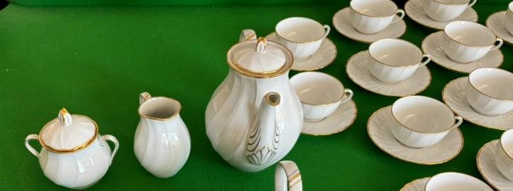 Limoges theeservies van porselein, Antiek en Kunst, Antiek | Servies compleet, Ophalen of Verzenden