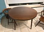 Ronde eettafel, diameter 110cm, 4 stoelen, Huis en Inrichting, Tafels | Eettafels, Ophalen, Gebruikt, Vier personen, Rond