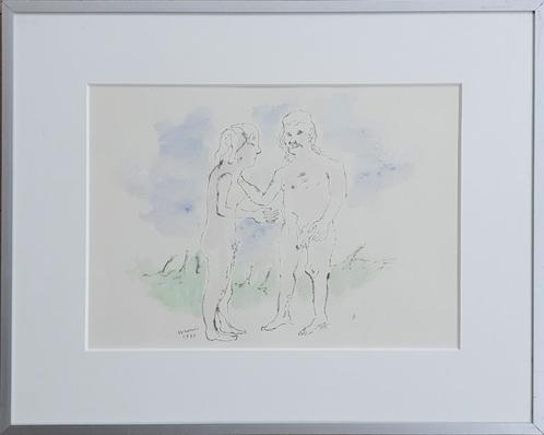 Co Westerik - Tekening/ aquarel - Ingelijst (1993), Antiek en Kunst, Kunst | Schilderijen | Modern, Ophalen