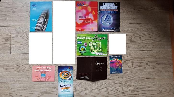 Lot de 8 flyers de la discothèque Lagoa @ Menen (Belgique), Verzamelen, Merken en Reclamevoorwerpen, Gebruikt, Overige typen, Ophalen of Verzenden