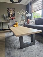 Salontafel met stalen frame, Ophalen, 100 tot 150 cm, 50 tot 100 cm, Zo goed als nieuw
