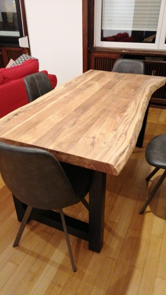Table Salle A Manger Tronc d'Acacia 165 cm, Maison & Meubles, Tables | Tables à manger, Neuf, 50 à 100 cm, 150 à 200 cm, Quatre personnes