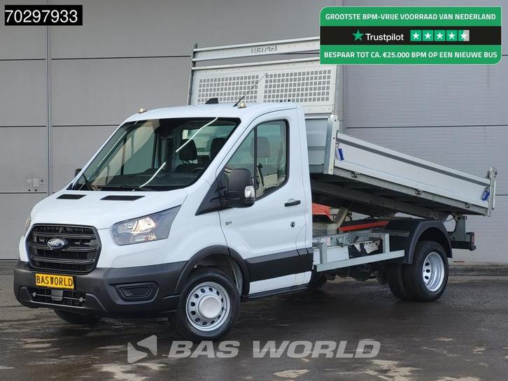 Ford Transit 130pk Dubbellucht Trekhaak Kipper Euro6 Tipper, Auto's, Bestelwagens en Lichte vracht, Bedrijf, Te koop, Centrale vergrendeling