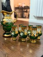 Service en verre de Bohême doré à l'or 24 c. De Rep. tcheque, Enlèvement ou Envoi