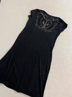 Mooie zwarte lange jurk - Philipp Plein met vlinder op rug, Kleding | Dames, Maat 42/44 (L), Knielengte, Ophalen of Verzenden