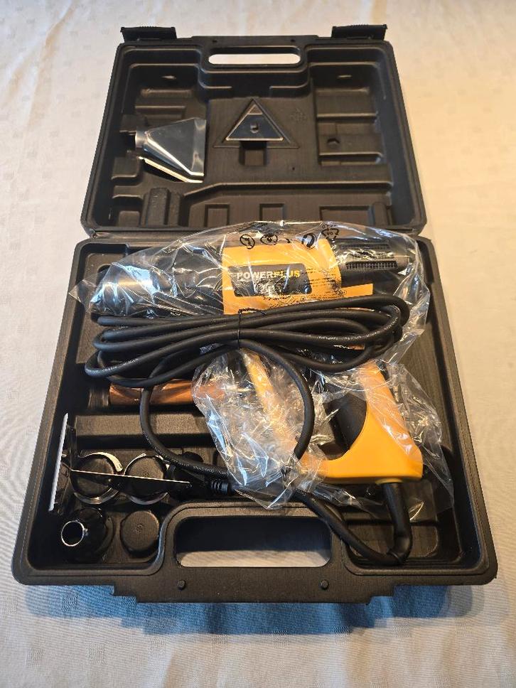 Heteluchtpistool Powerplus POWX1025 2000W in koffer, Doe-het-zelf en Bouw, Gereedschap | Handgereedschap, Nieuw, Ophalen