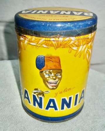 zeldzame „Banania” doos jaar 1950, metaal  beschikbaar voor biedingen