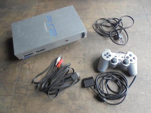 Sony PlayStation 2 spelconsole (zie foto's), Games en Spelcomputers, Spelcomputers | Sony PlayStation 2, Gebruikt, Phat, Zilver
