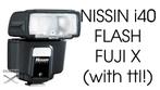 Flash TTL/HSS compact Nissin i40 pour appareils photo Fuji, Autres marques, Enlèvement ou Envoi, Neuf, Inclinable