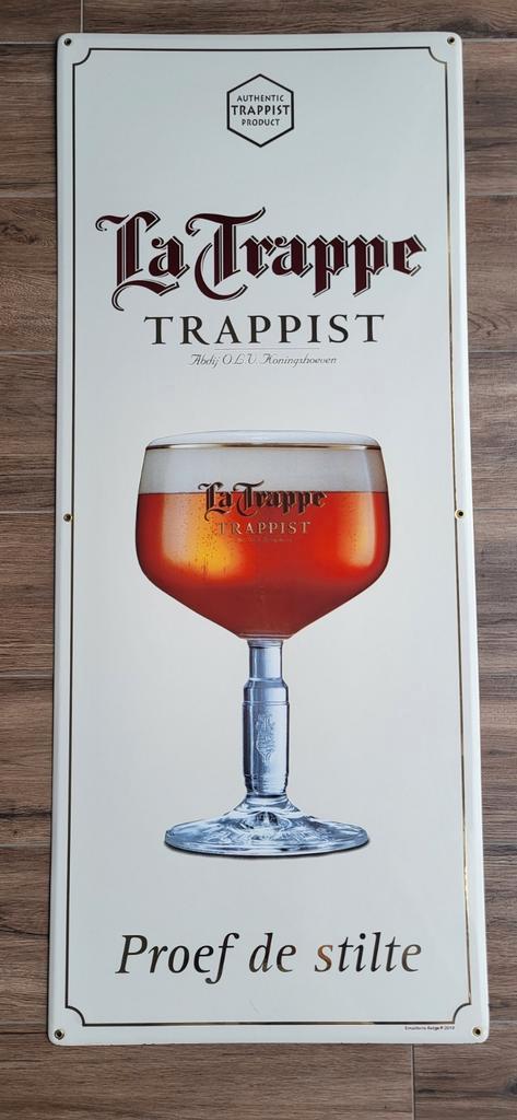 Emaille reclamebord La Trappe trappist., Verzamelen, Merken en Reclamevoorwerpen, Nieuw, Reclamebord, Ophalen