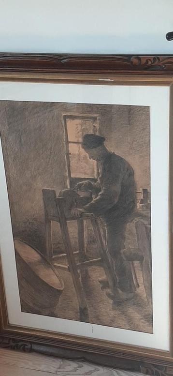 2 dessins au fusain de Léon Bartholomé  beschikbaar voor biedingen