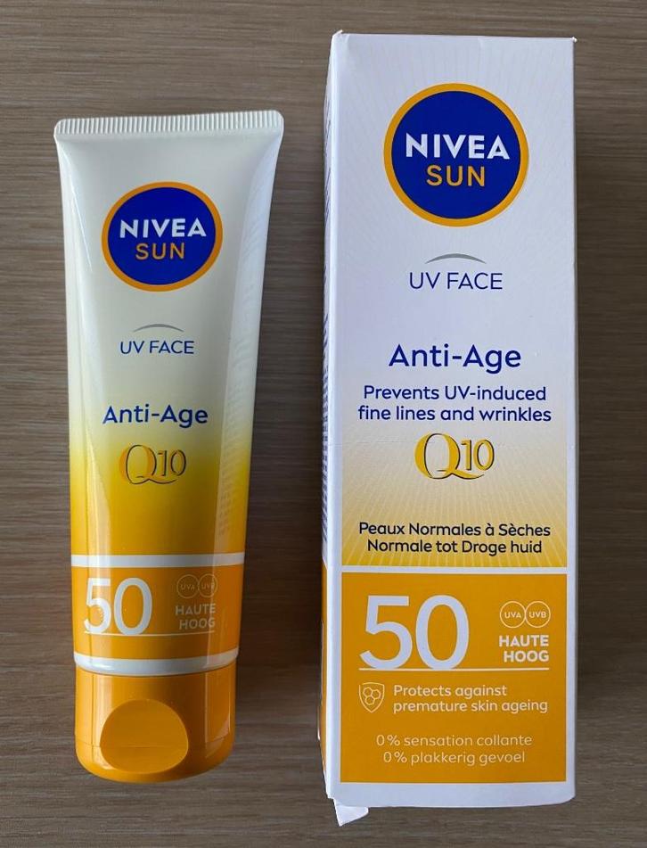 Nivea Sun UV gezicht anti-age & anti-pigmentvlekken SPF50, Handtassen en Accessoires, Uiterlijk | Gezichtsverzorging, Nieuw, Verzorging