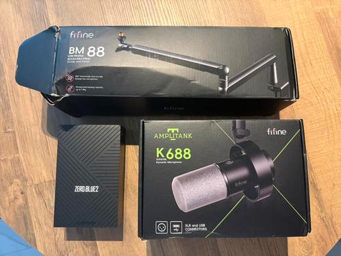 Fifine micro + arm en IEMs, Muziek en Instrumenten, Microfoons, Nieuw, Overige typen, Ophalen of Verzenden