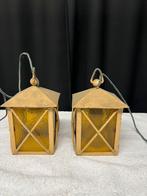 Lantaarns 2 stuks luster, hoogte 19 cm, Tuin en Terras, Buitenverlichting, Ophalen of Verzenden, Gebruikt