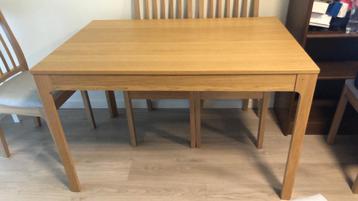 Ikea Ekaden tafel, Huis en Inrichting, Tafels | Eettafels, Ophalen, Zo goed als nieuw, Eikenhout