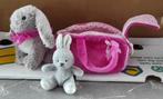 knuffel konijn in draagtas, Enlèvement ou Envoi, Utilisé, Lapin