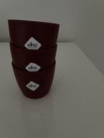 Donder bordeaux bloempotjes, Ophalen of Verzenden, Zo goed als nieuw